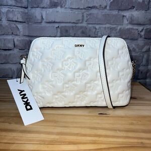 NWT - DKNY Embossed Crossbody - White